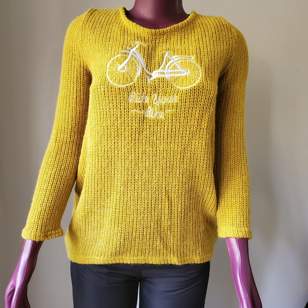 Ride your Bike Yellow Sweater (SOLD)